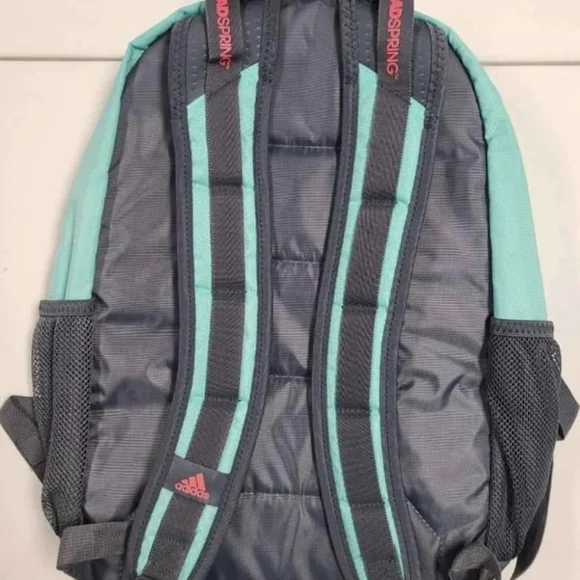 Adidas Mint Green & Gray Backpack Excel III Backpack Laptop Energy Aqua New - Picture 10 of 11